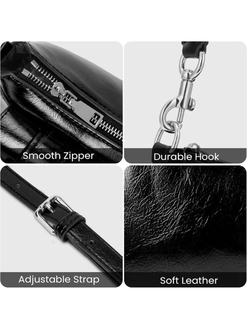 Trendy Y2K Leather Hobo Tote Shoulder Bag for Women - Everyday Crossbody Purse